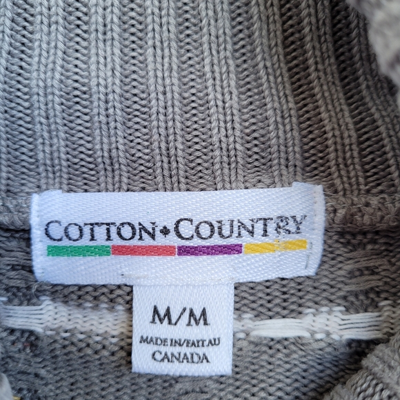 Cotton Country Neutral Fall Turtleneck Sweater - Picture 4 of 7